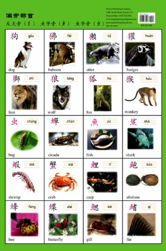 Radical: Dog, Fish & Insect (Poster) - Traditional Chinese Characters